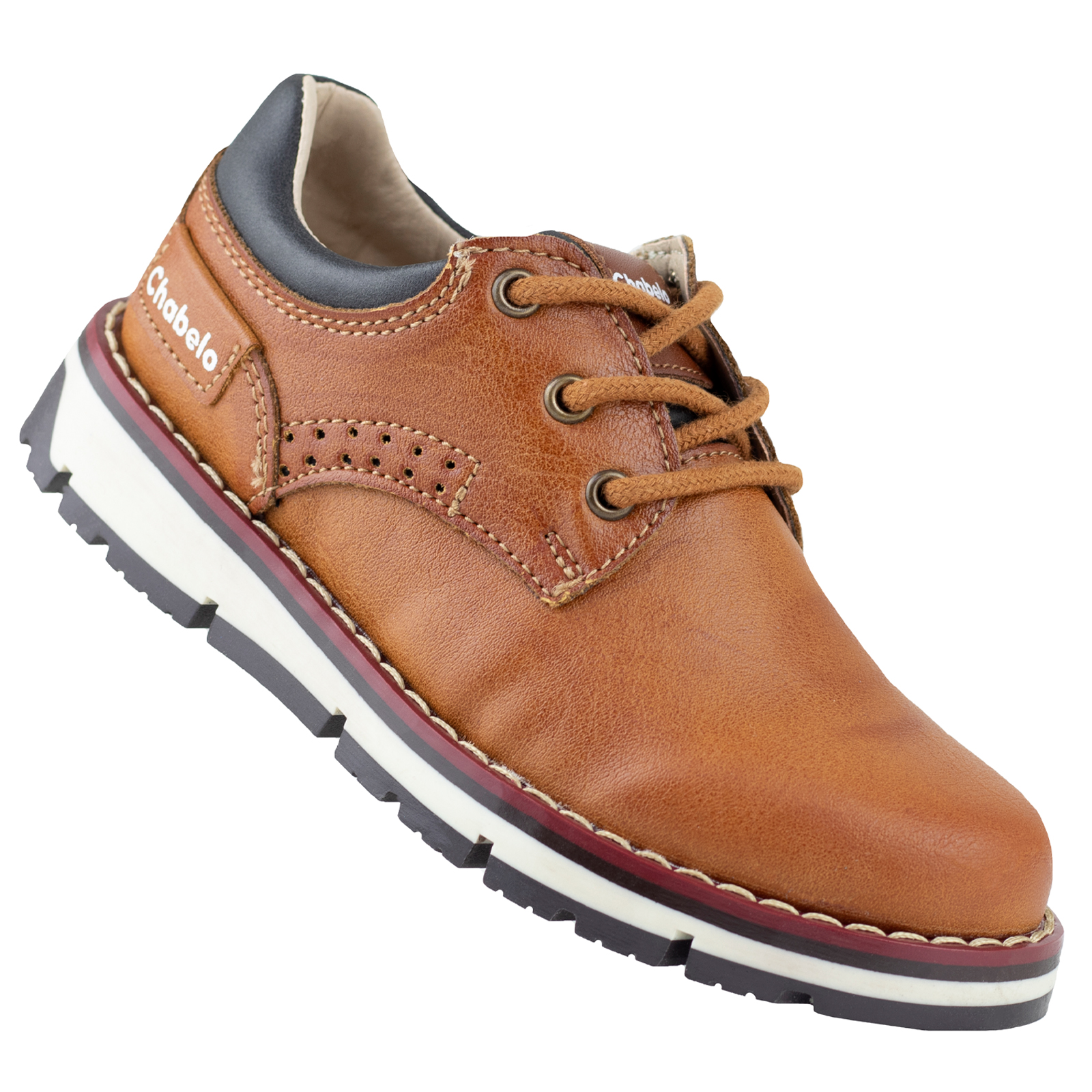 ZAPATO DE VESTIR PARA NIÑO CHABELO C69-A CAMEL CLASICOS 18-21