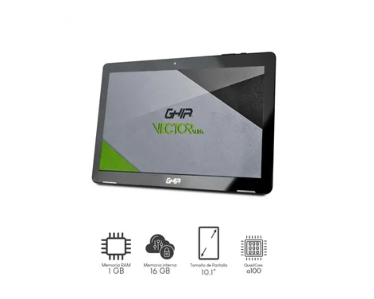 Tablet Ghia Vector Slim 1GB 16GB 10.1 3G DUAL SIM GRIS + Regalo