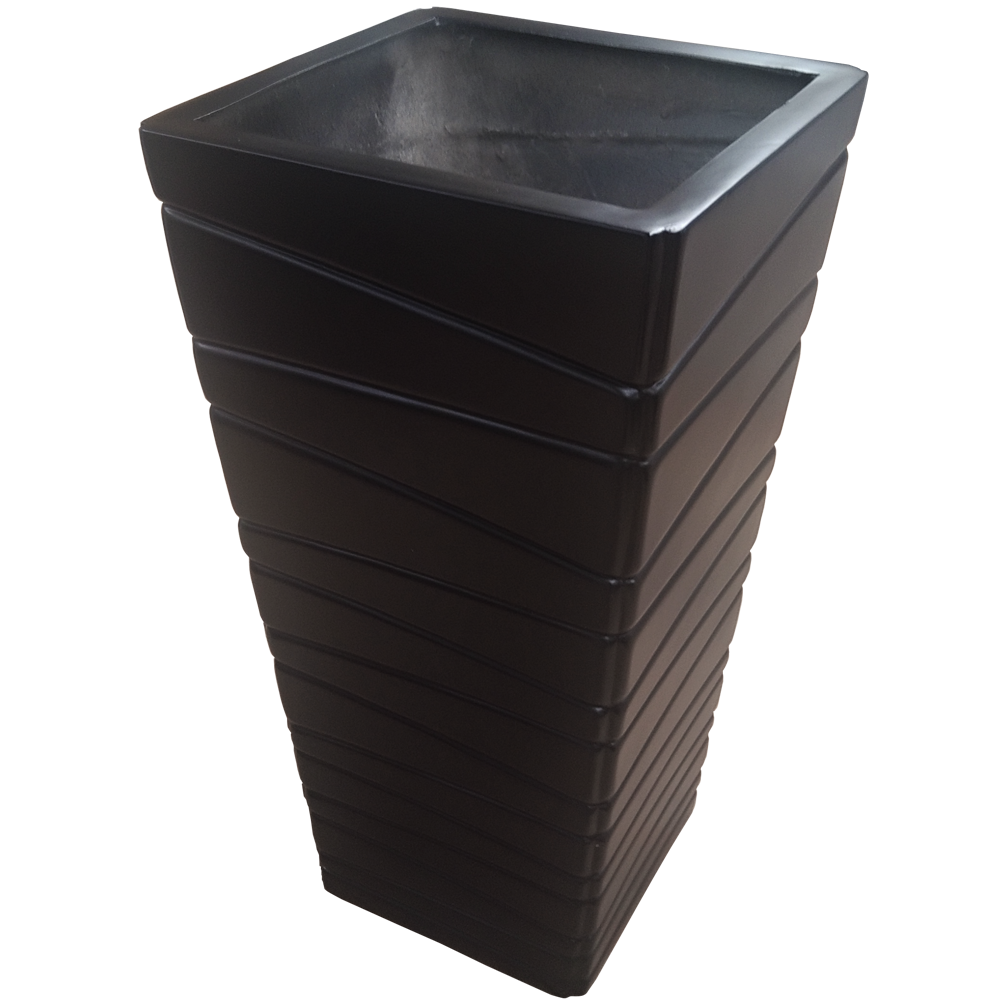 Maceta de fibra de vidrio modelo Obeline grande chocolate*