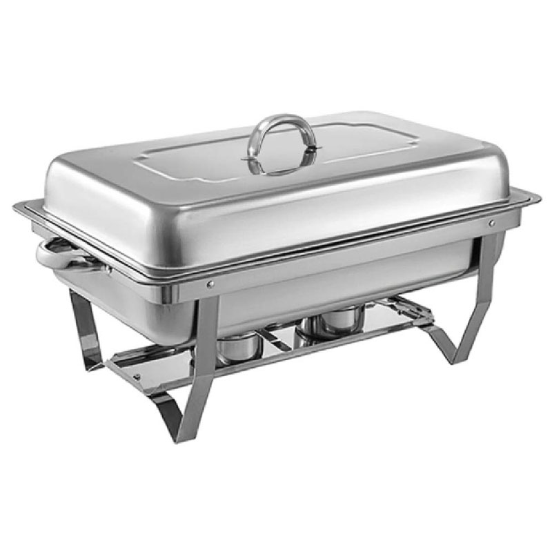 Chafer Bufetera RD ROYAL COOK Rectangular de Acero Inoxidable de 9.5 lt.