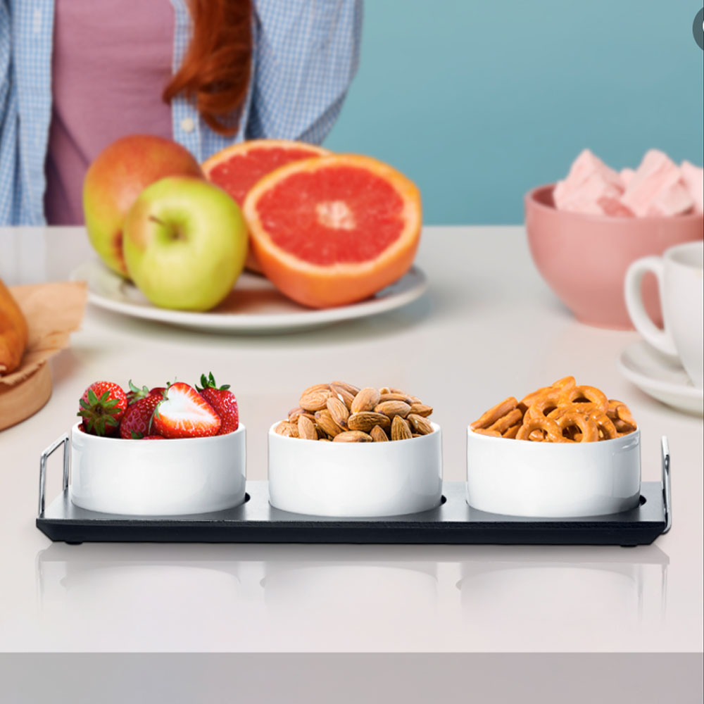 Botanero para 3 snacks con base Elegant Kyuden Home