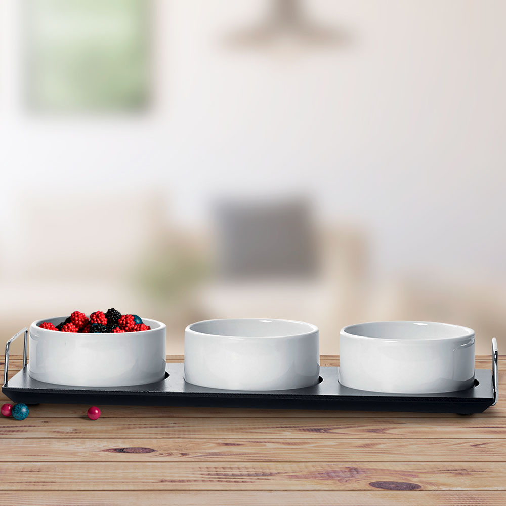 Botanero para 3 snacks con base Elegant Kyuden Home