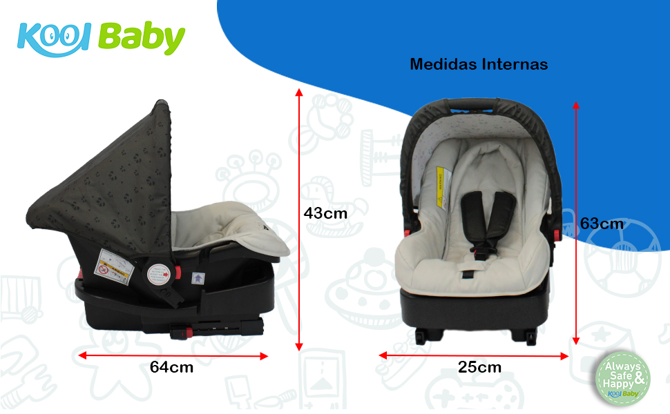 Kool Baby Sistema de viaje con accesorios - Carriola para Bebé y Portabebé MOD. TS-01
