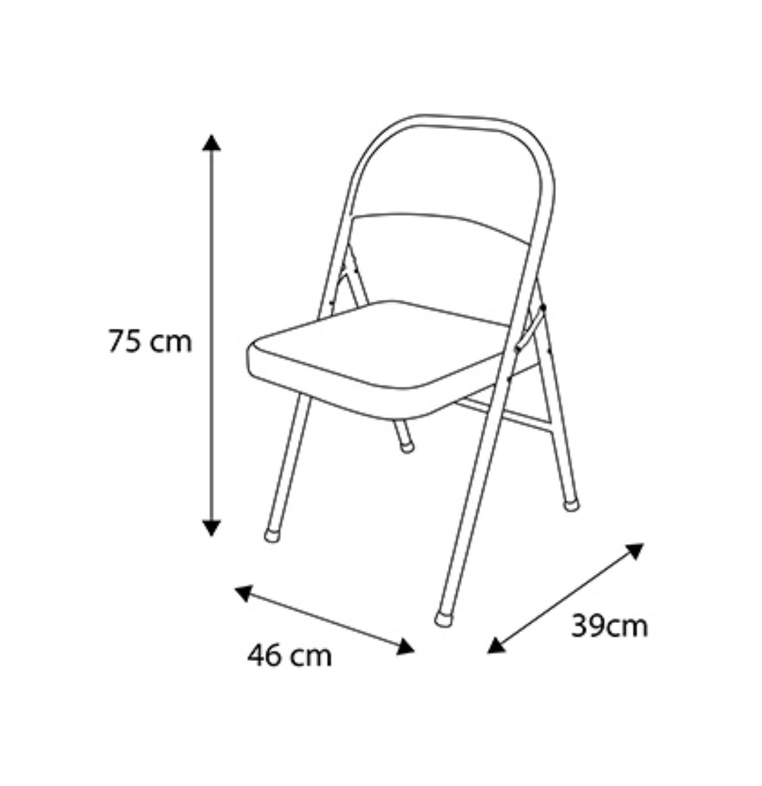 Silla Plegable Beige Sudden Comfort.