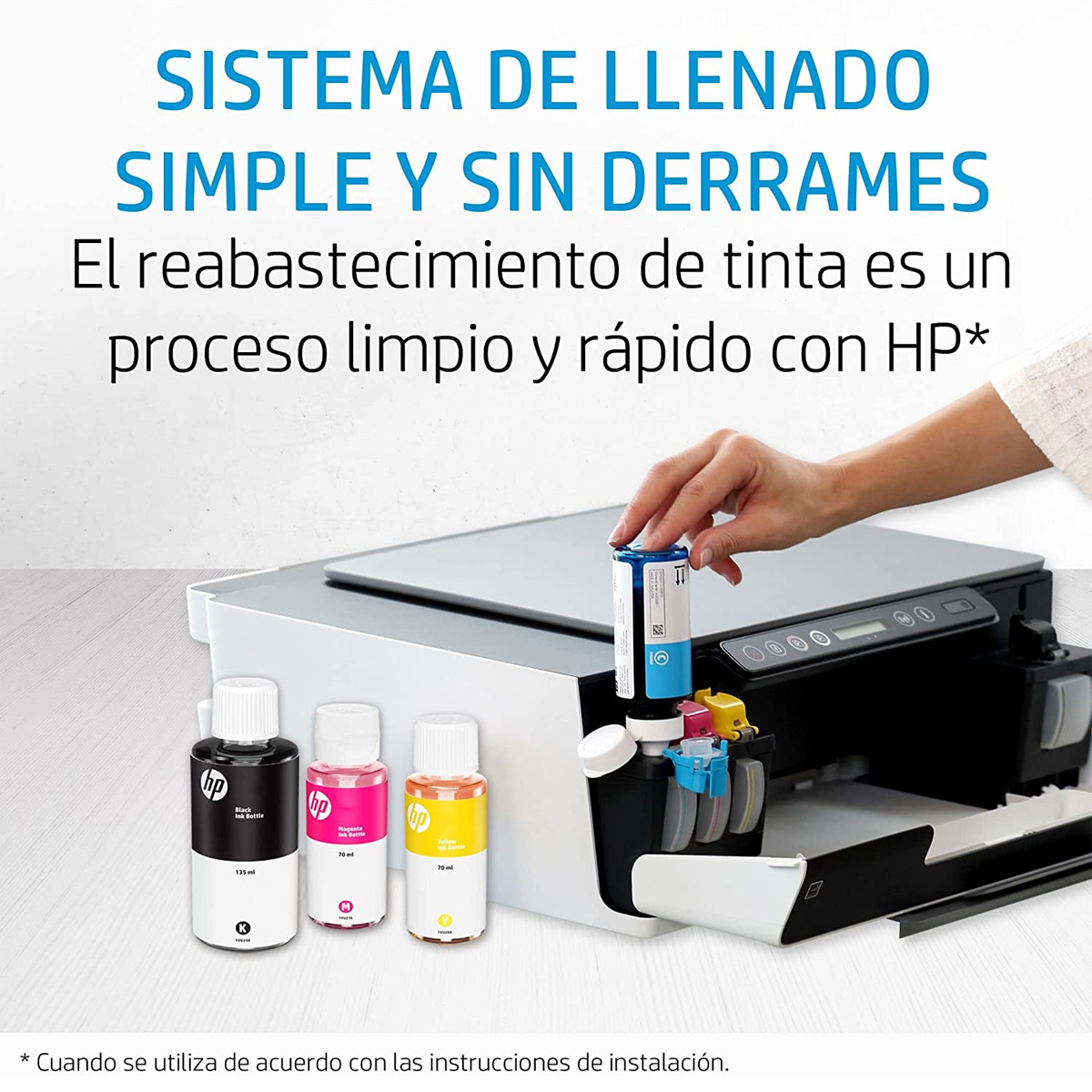 Botella de Tinta Hp Gt51xl / Gt53 1vv22al Cartucho Negro