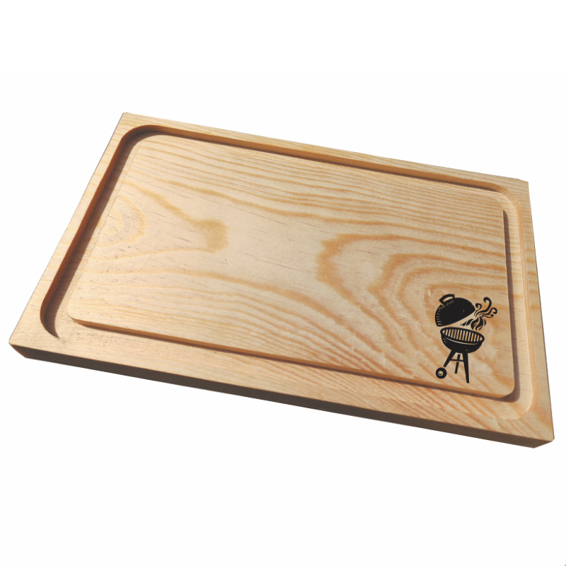 Tabla de madera estilo Kansas 19 X 30 cm con grabado parrillero Pack 6 Pzas
