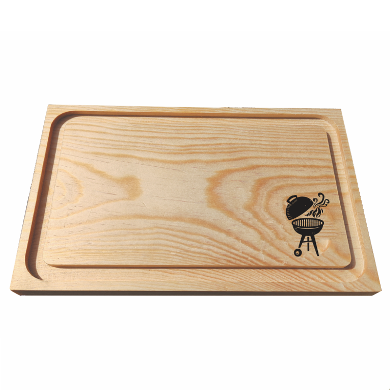 Tabla de madera estilo Kansas 19 X 30 cm con grabado parrillero Pack 6 Pzas