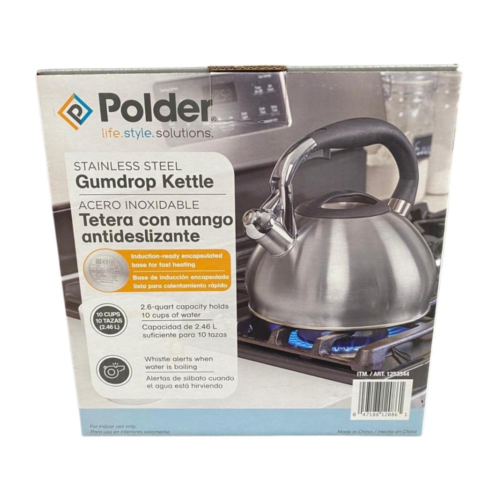 Tetera De Acero Inoxidable Polder 1253344 Capacidad 2.46L CST