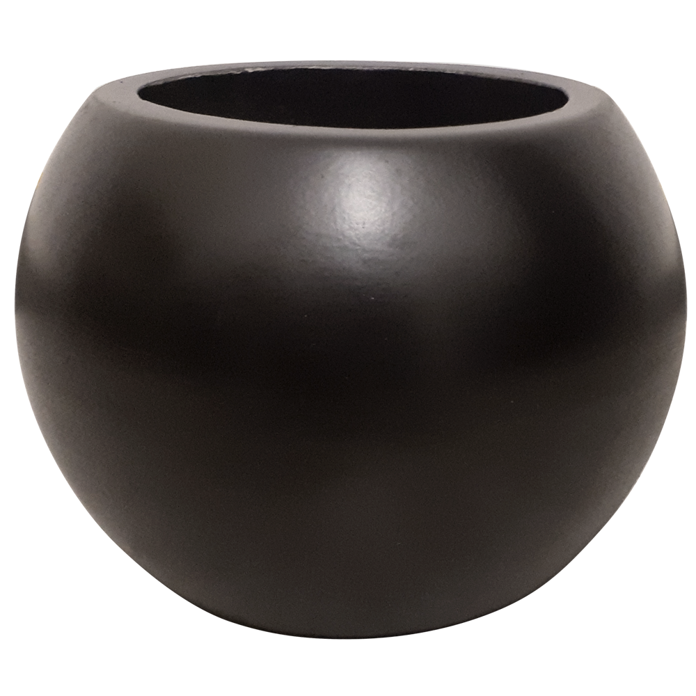 Maceta de fibra de vidrio modelo Esfera mini chocolate*