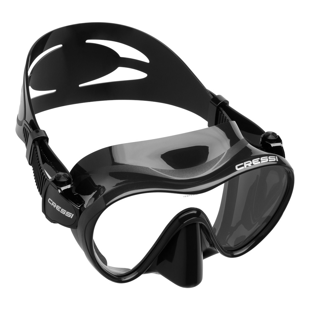 Visor CRESSI Frameless F1 Monocristal para Buceo, Snorkeling y Apnea Color Negro.