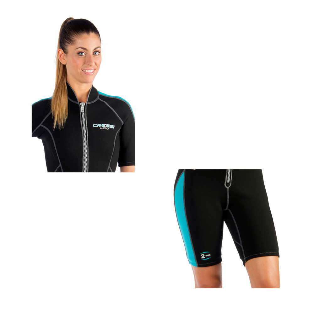 Traje Corto CRESSI LIDO Neopreno 2 mm de Mujer para Natación y Snorkeling
