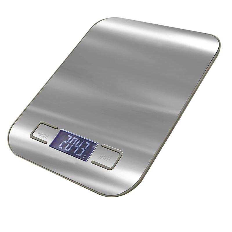 Báscula de cocina digital multi escala CHIC-FANTASY Oz, ml, gr Color Plata de Acero inoxidable (pilas incluidas)