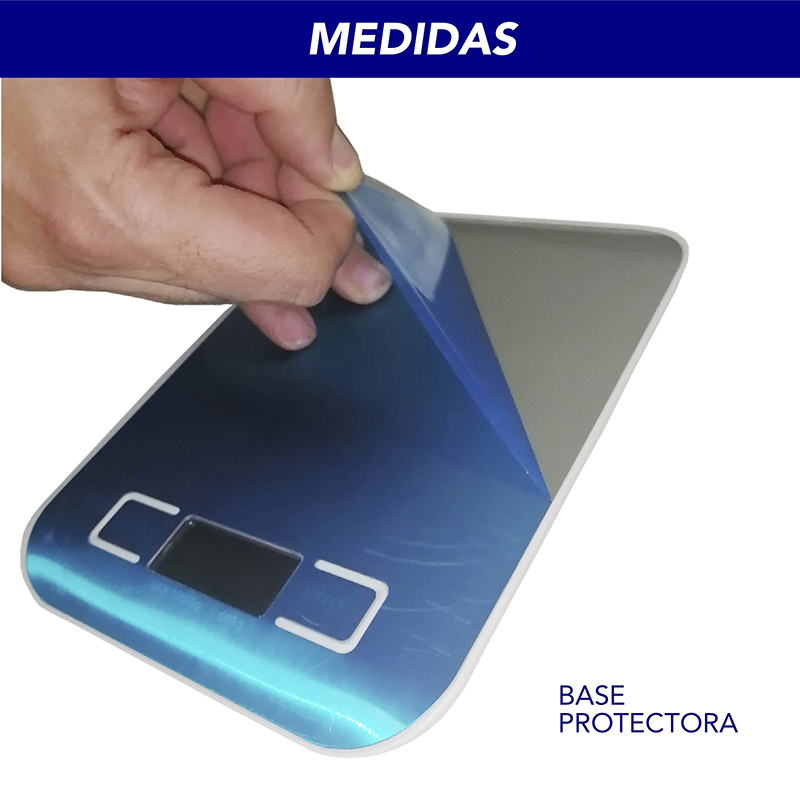 Báscula de cocina digital multi escala CHIC-FANTASY Oz, ml, gr Color Plata de Acero inoxidable (pilas incluidas)