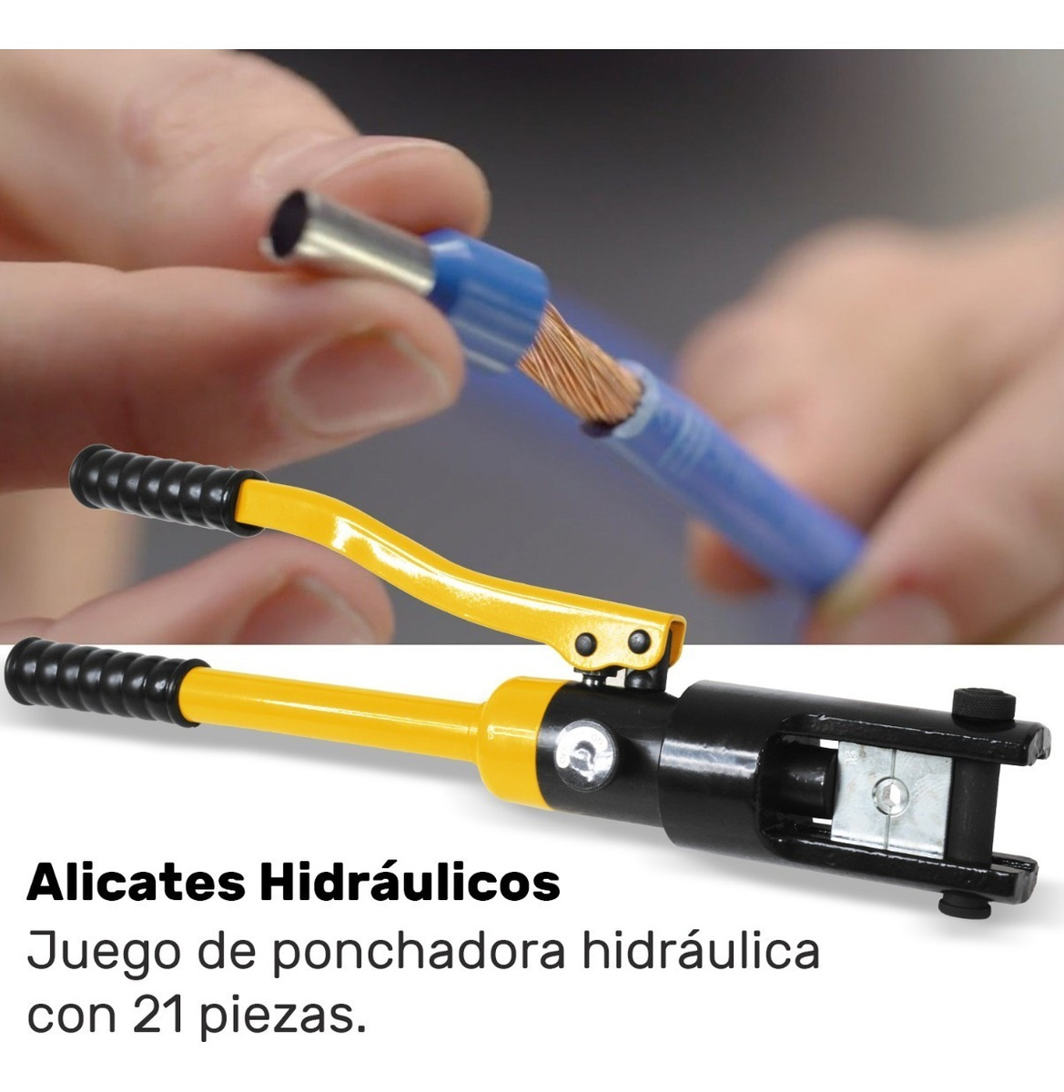 Pinza Ponchadora Hidraulica Para Terminales 16 Ton 30 Pzs