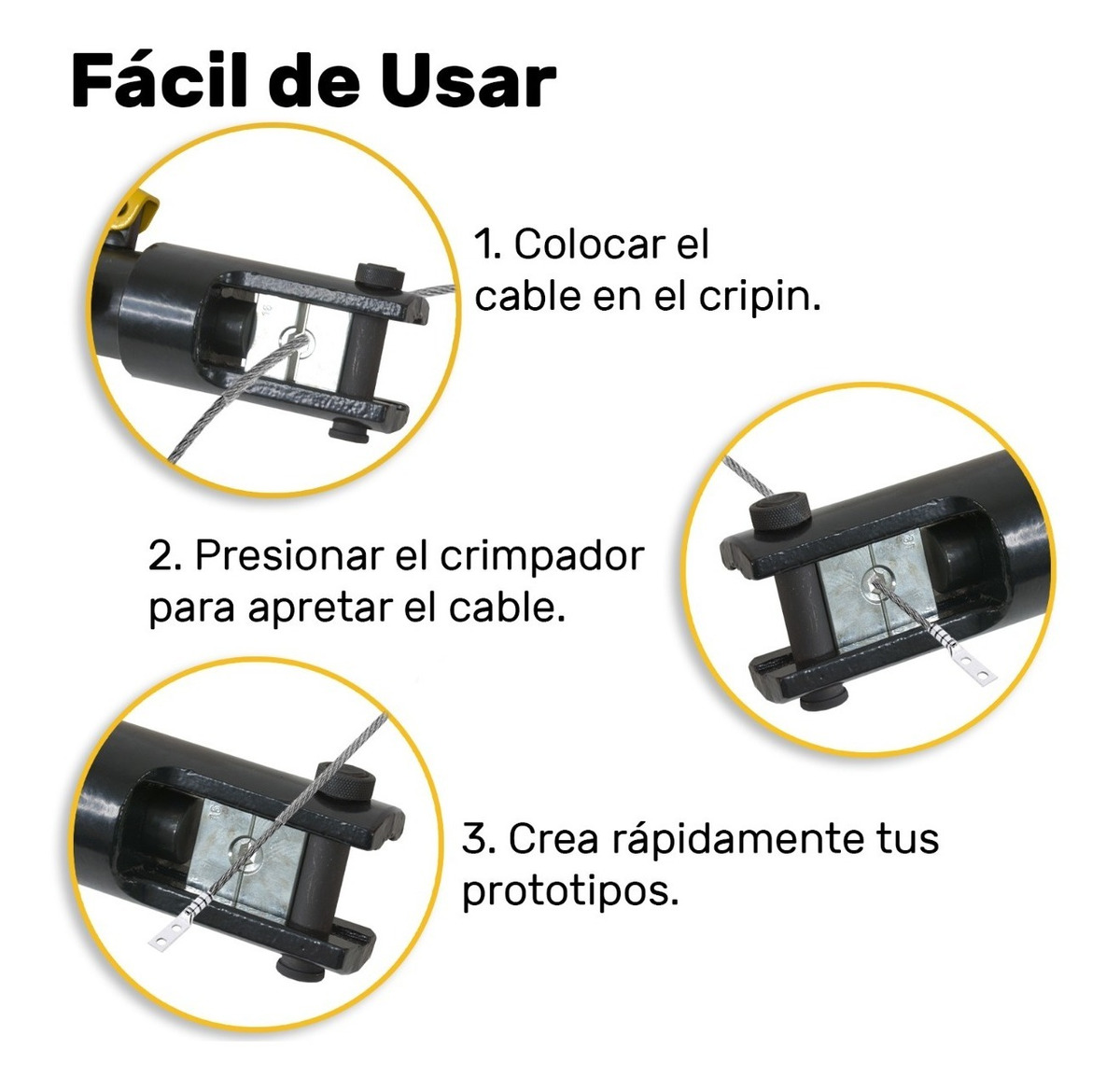 Pinza Ponchadora Hidraulica Para Terminales 16 Ton 30 Pzs