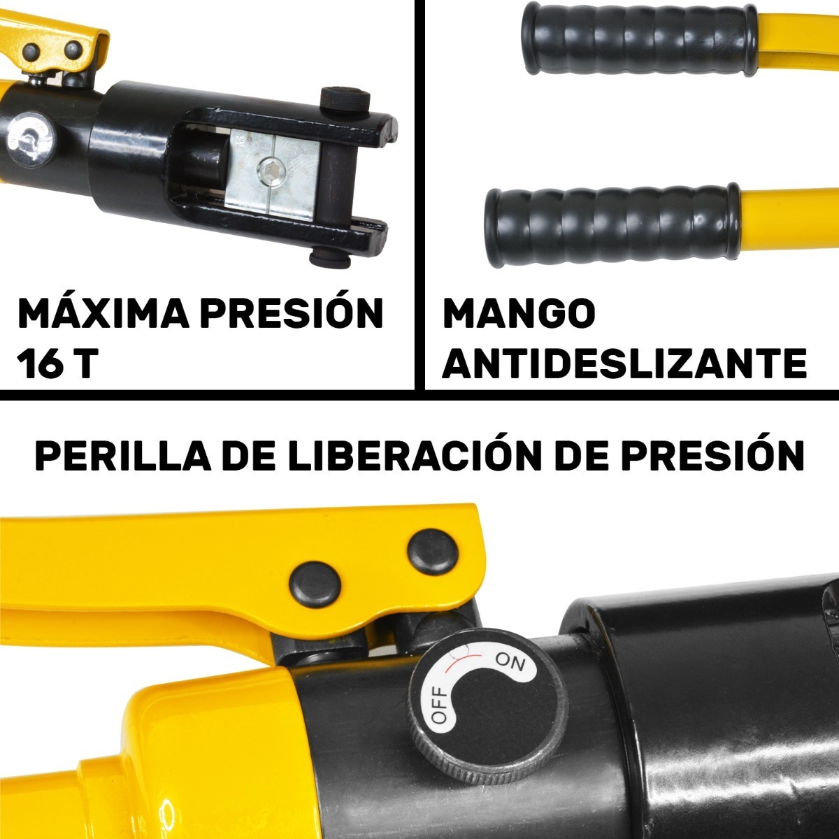 Pinza Ponchadora Hidraulica Para Terminales 16 Ton 30 Pzs