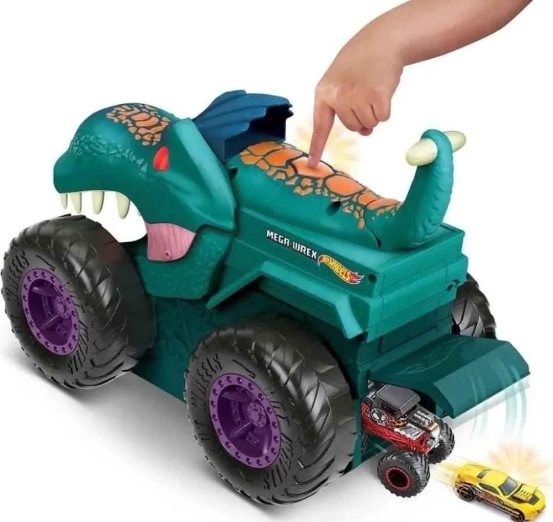 HOT WHEELS MONSTER TRUCKS MEGA WREX DEVORADOR DE AUTOS