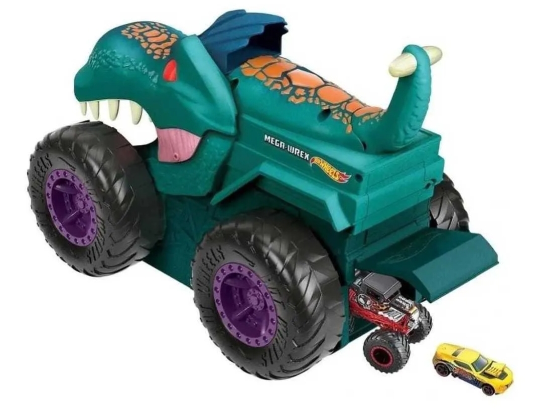 HOT WHEELS MONSTER TRUCKS MEGA WREX DEVORADOR DE AUTOS