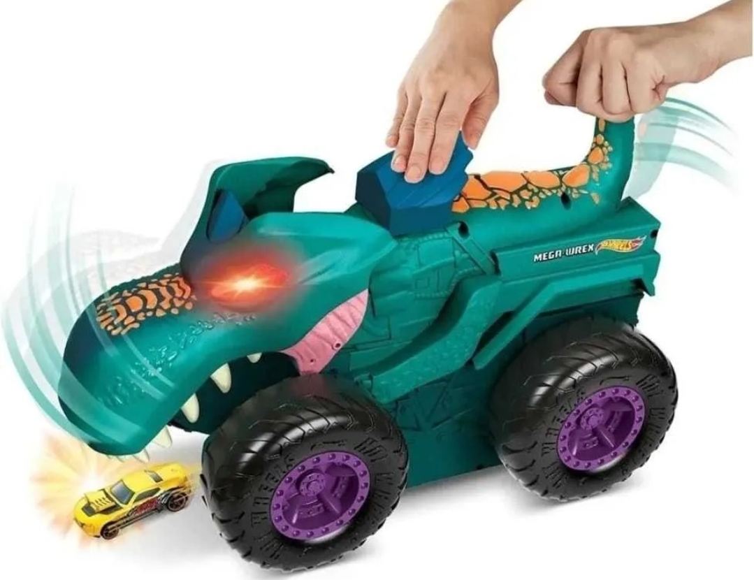 HOT WHEELS MONSTER TRUCKS MEGA WREX DEVORADOR DE AUTOS