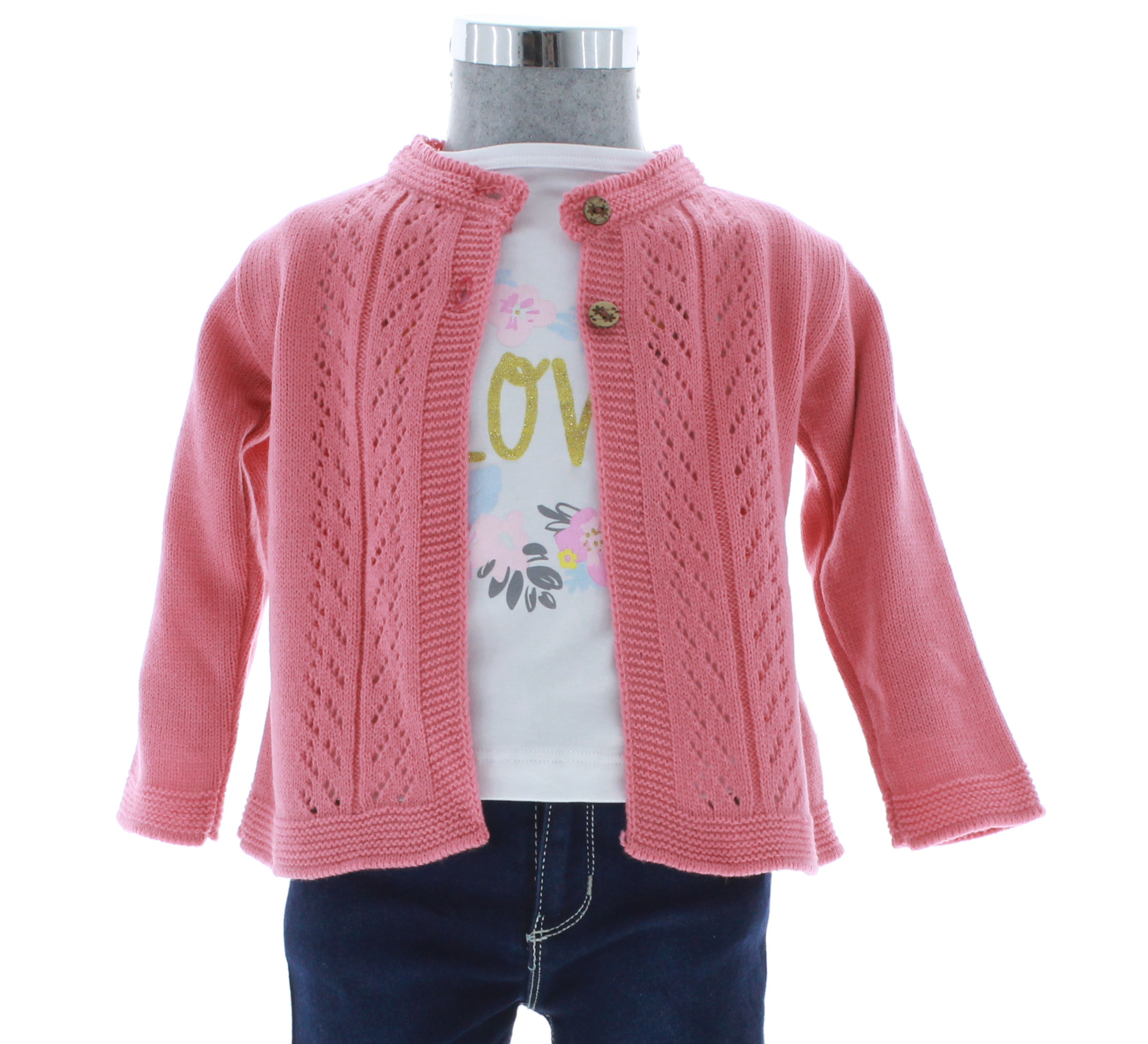 Sueter Niña Bebe Rosa 3151 0 a 3 Años.