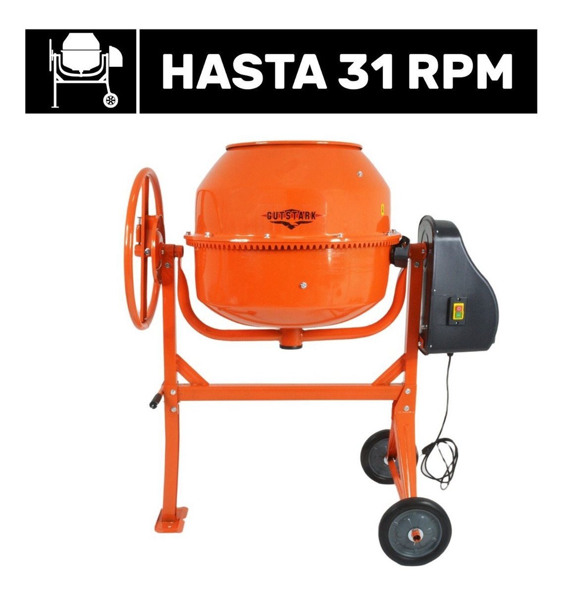Revolvedora De Concreto Electrica 1 Hp 1/2 Saco 160 L