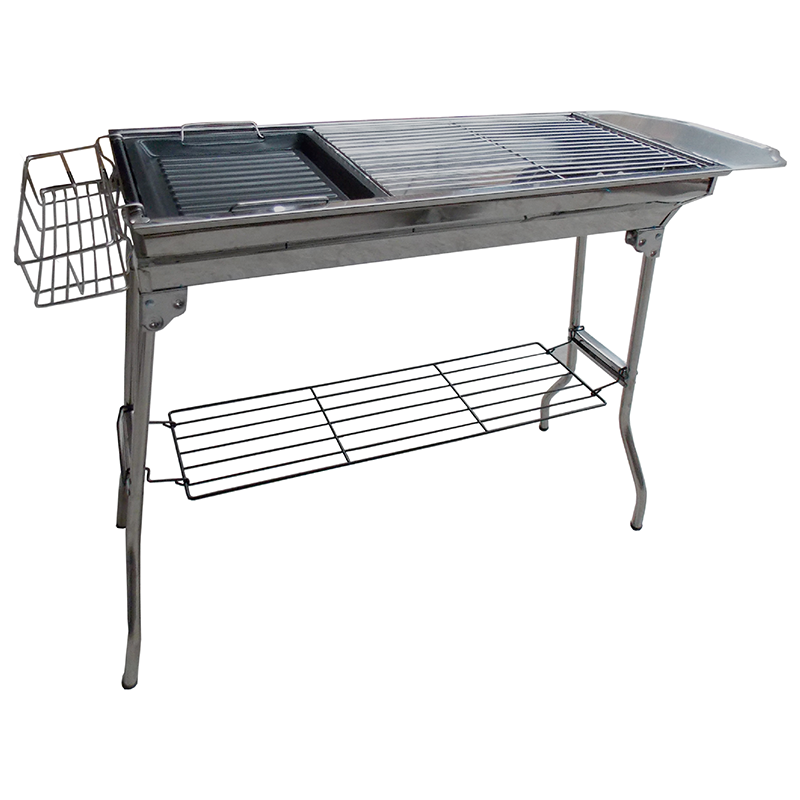 Asador de carbon Parrillas CHIC-FANTASY Asador al Aire Libre Del Acero Inoxidable para Carbón o Leña Portátil con Bolsa para viaje