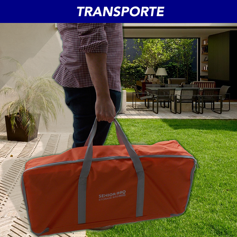 Asador de carbon Parrillas CHIC-FANTASY Asador al Aire Libre Del Acero Inoxidable para Carbón o Leña Portátil con Bolsa para viaje