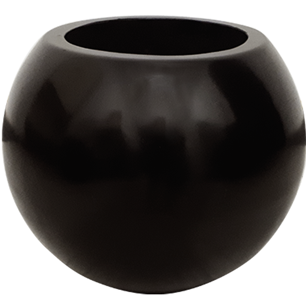 Maceta de fibra de vidrio modelo Esfera chica chocolate*