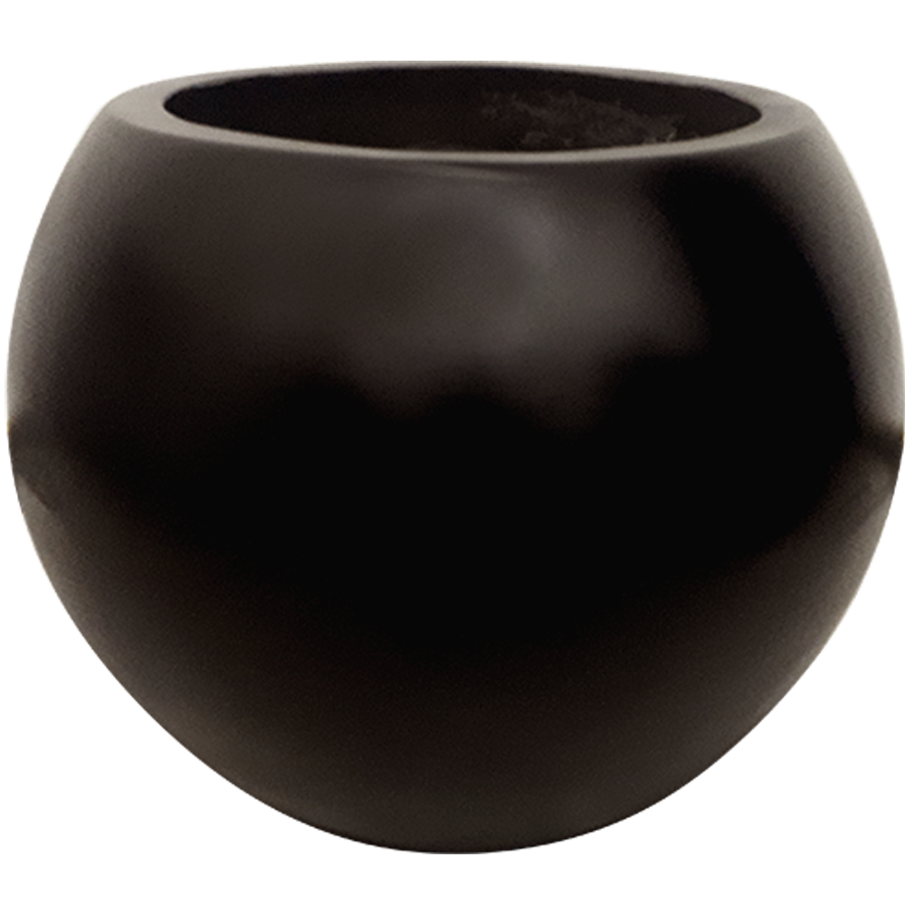 Maceta de fibra de vidrio modelo Esfera mediana chocolate*
