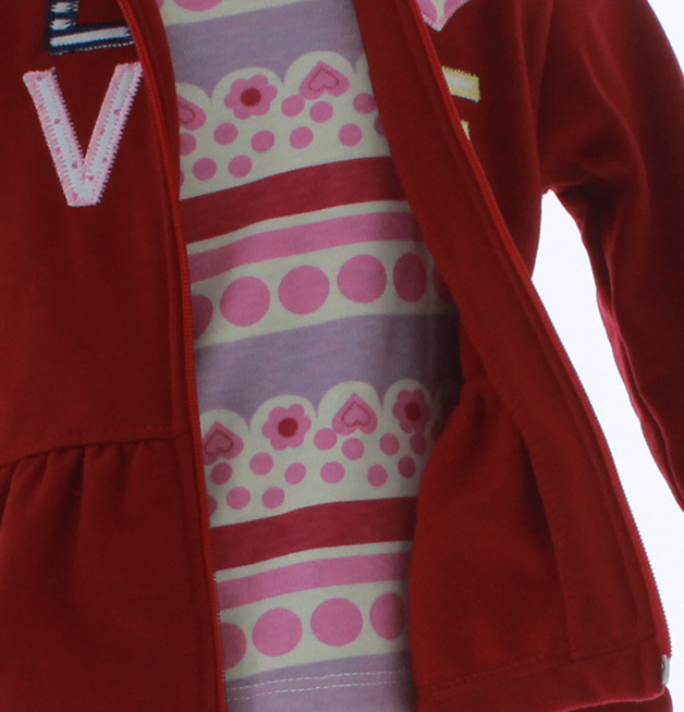 Conjunto Pants Niña Bebe Rojo 3155 0 a 3 Años.