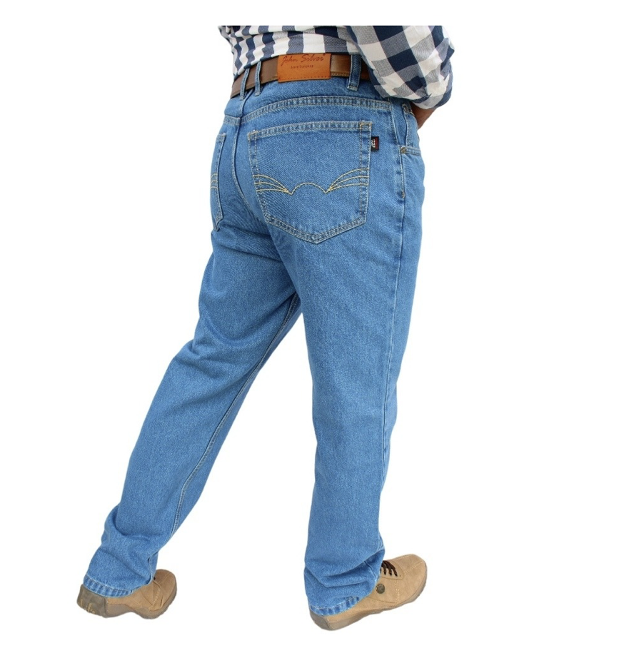 Pantalón Vaquero de Mezclilla Rígida Para Hombre John Silver 