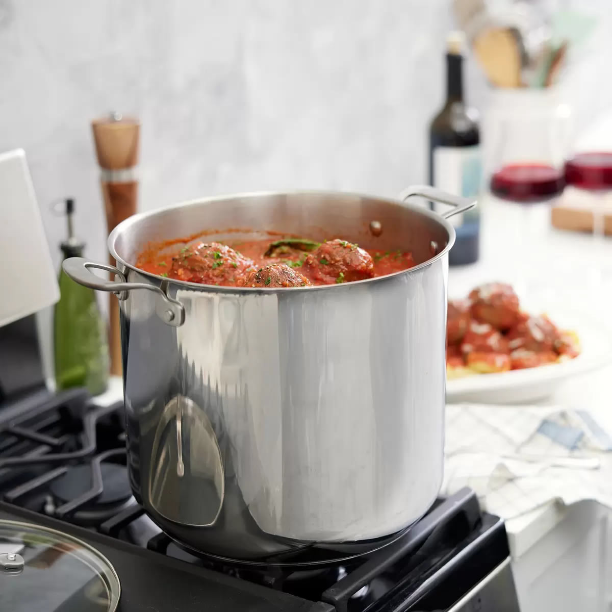 Olla De Acero Inoxidable Con Tapa T-Fal H8666484 De 15.14L CST