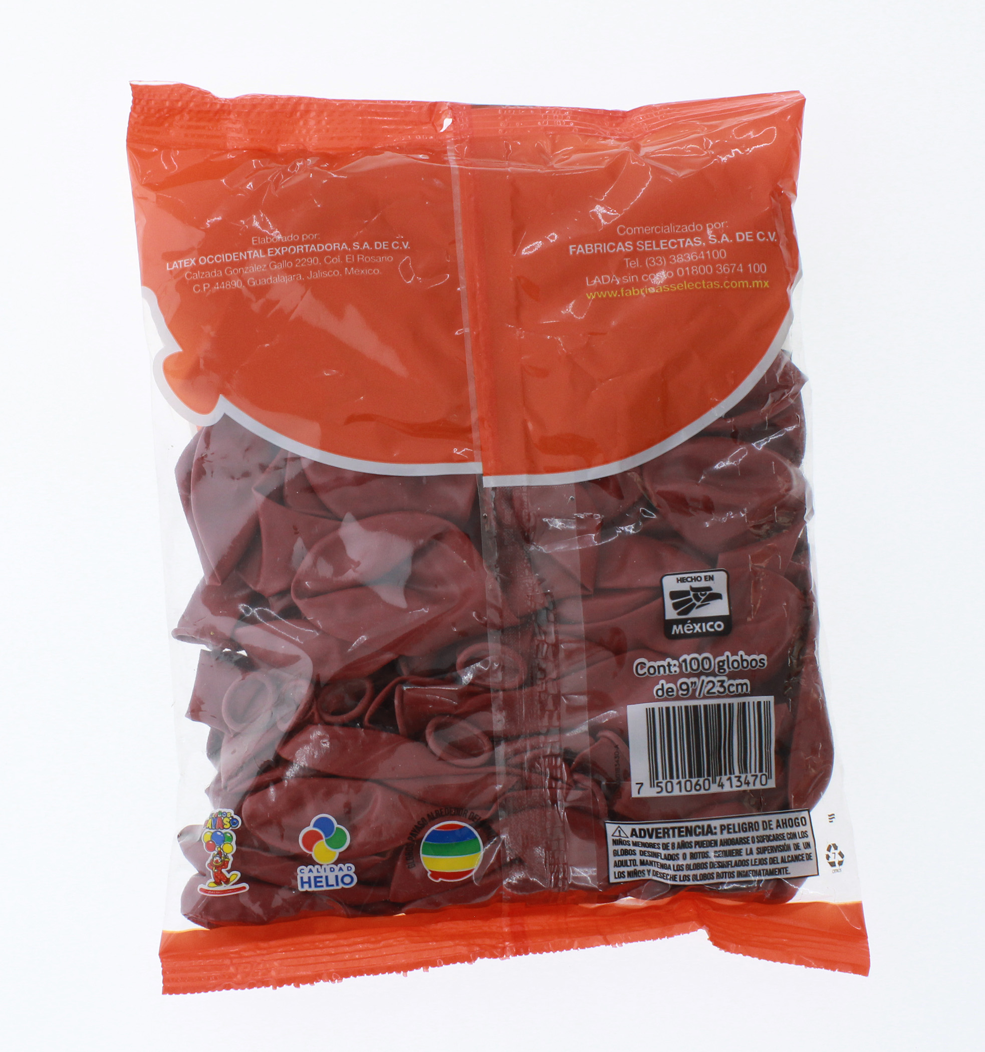 Globos Payaso Bolsa de 100 Pz Color Rojo Cereza