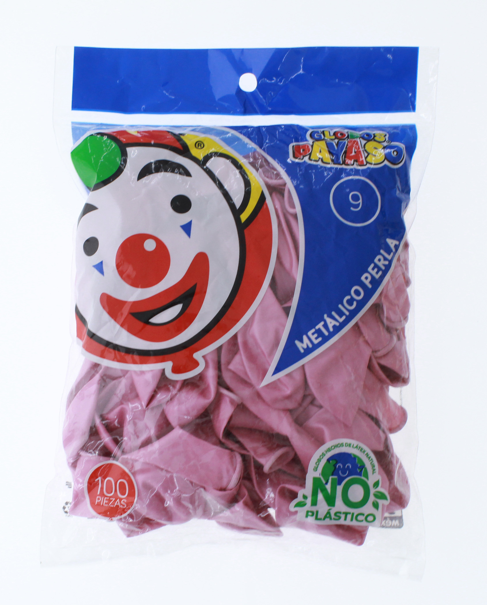 Globos Payaso Bolsa de 100 Pz Metalico Color Rosa