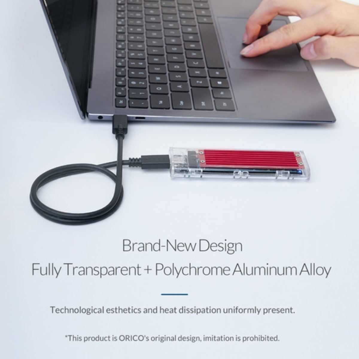 Gabinete Carcasa Disco Duro M.2 Rojo