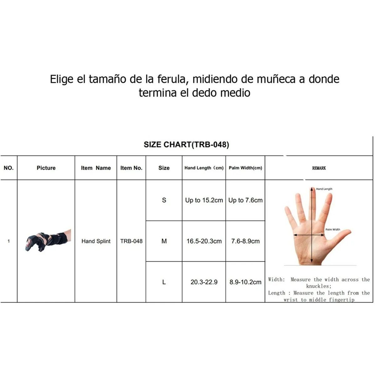 Férula De Mano En Posición Funcional para hemiplejia inmovilizar mano