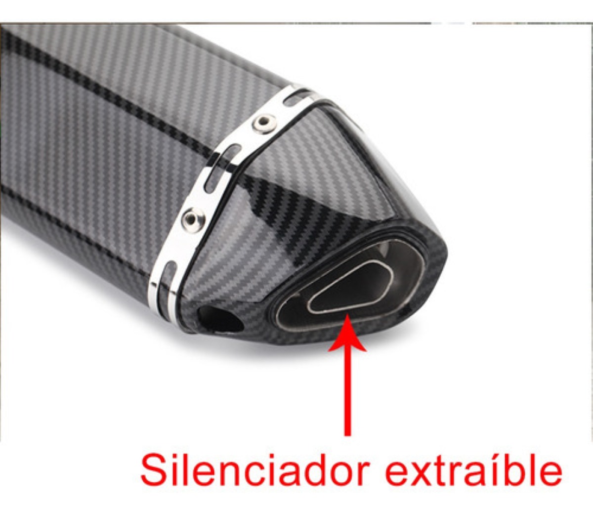 Tubo De Escape De Doble Uso Deportivo Y Universal Negro