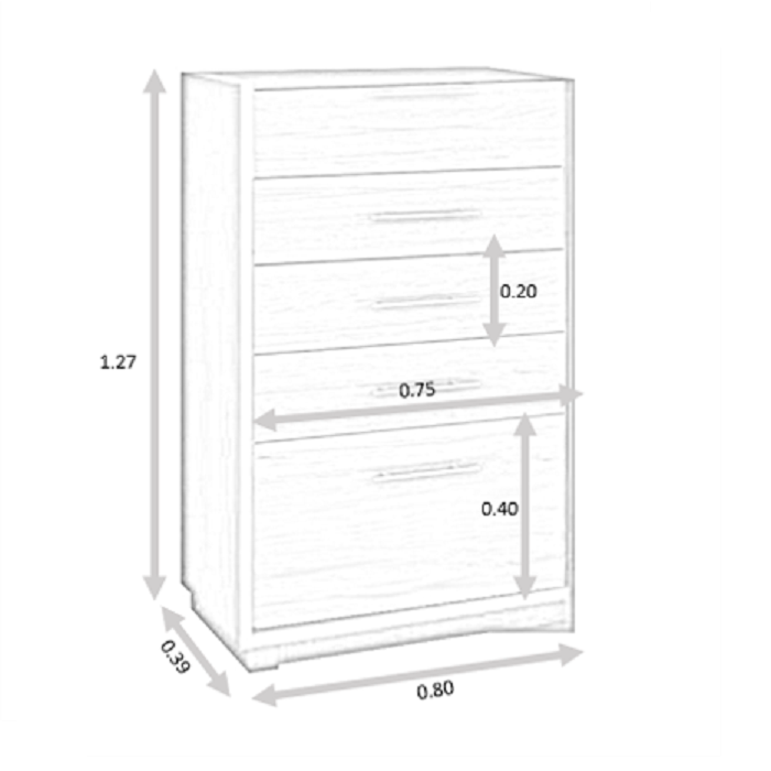 Cajonera Venus con zapatera