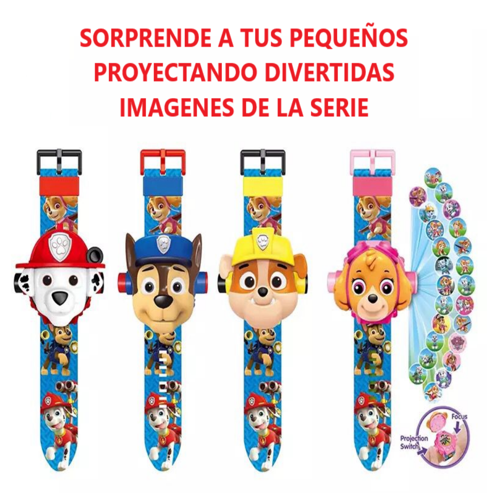 Reloj Juguete Con Proyector 24 Imagenes Paw Patrol SKYE