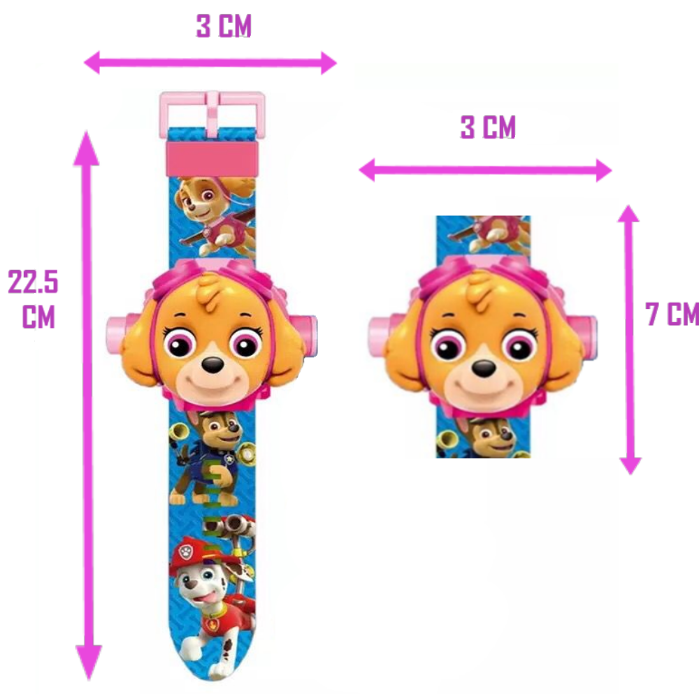 Reloj Juguete Con Proyector 24 Imagenes Paw Patrol SKYE