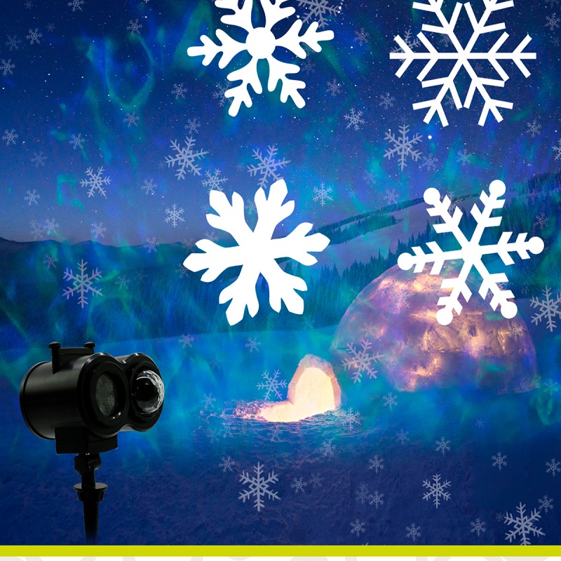 Proyector reflector Dual luces de Navidad Halloween toda ocasión Decoración exteriores 16 tarjetas + 10 efectos agua Artego 