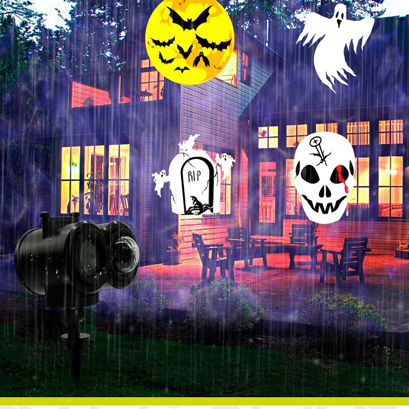 Proyector reflector Dual luces de Navidad Halloween toda ocasión Decoración exteriores 16 tarjetas + 10 efectos agua Artego 
