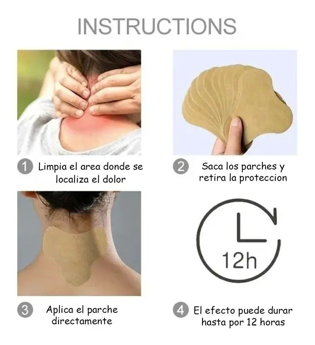 Parches Analgésicos Dolor del Cuello y Espalda 100 Parches