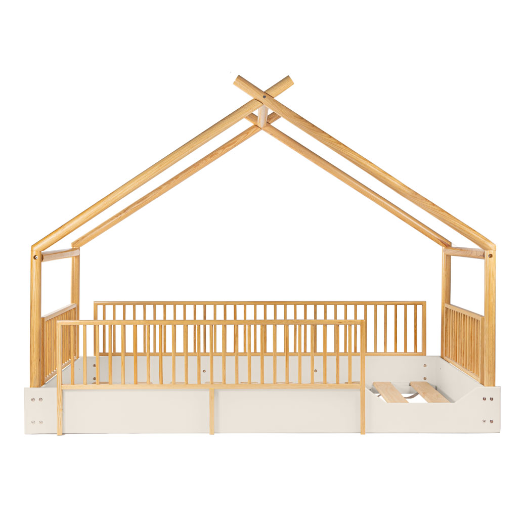  Cama Chalet Montessori Individual con barandales removibles DUDUK