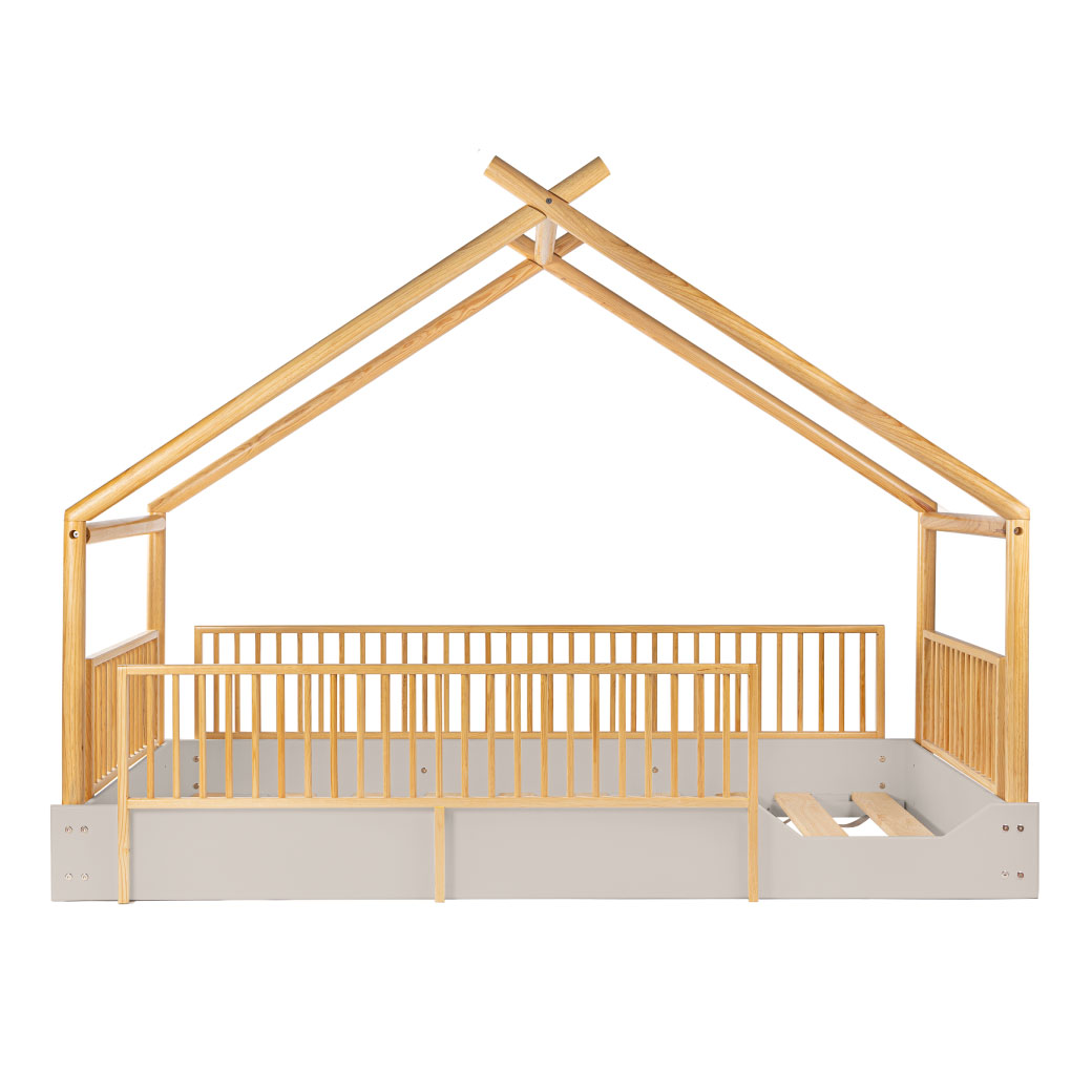  Cama Chalet Montessori Individual con barandales removibles DUDUK