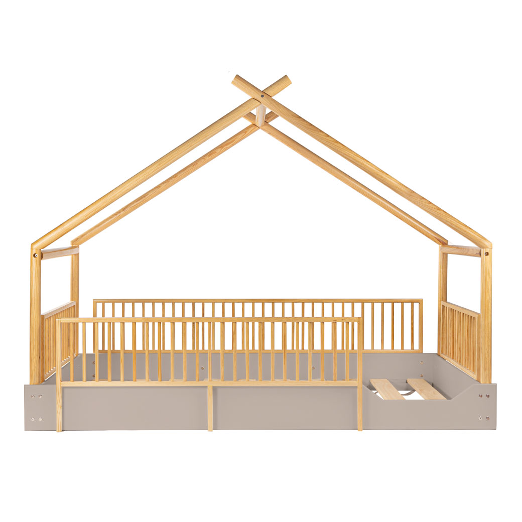  Cama Chalet Montessori Individual con barandales removibles DUDUK