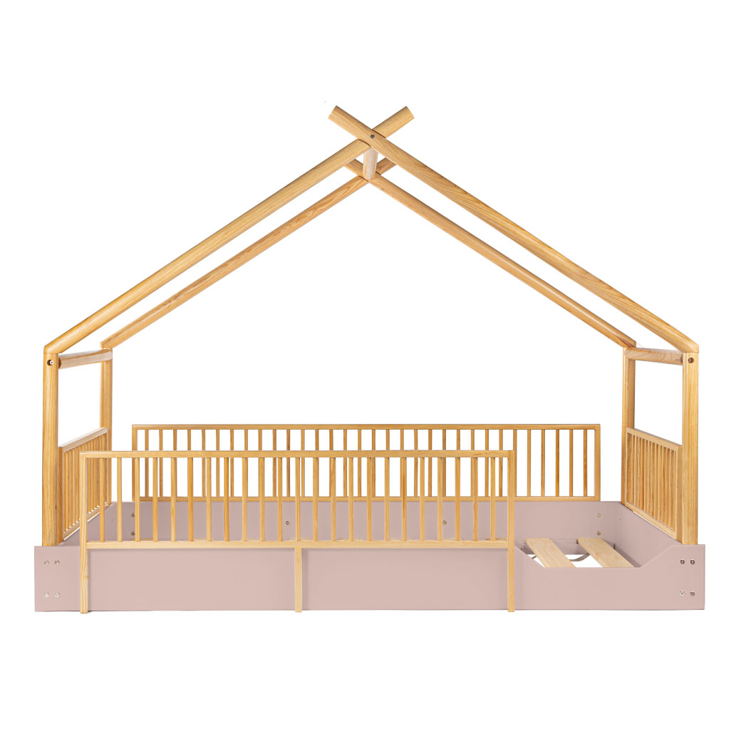  Cama Chalet Montessori Individual con barandales removibles DUDUK