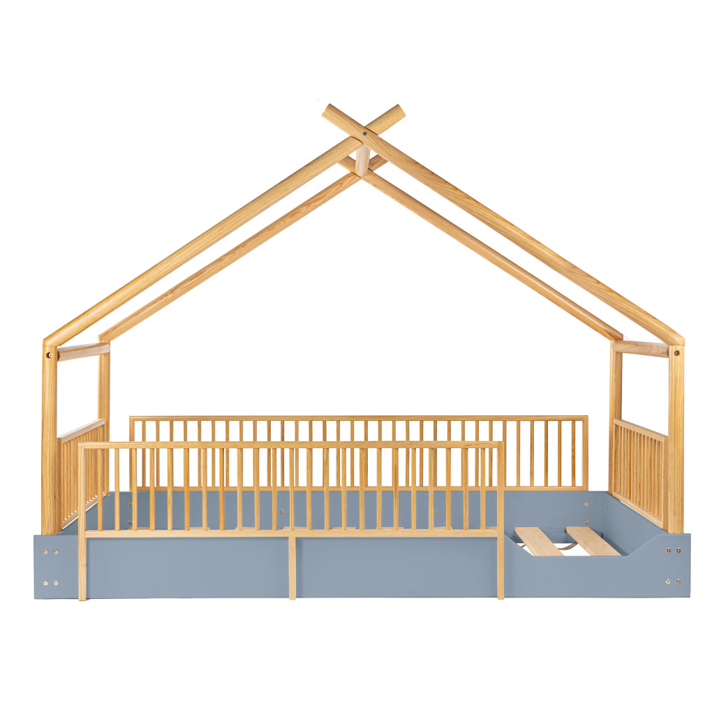  Cama Chalet Montessori Individual con barandales removibles DUDUK