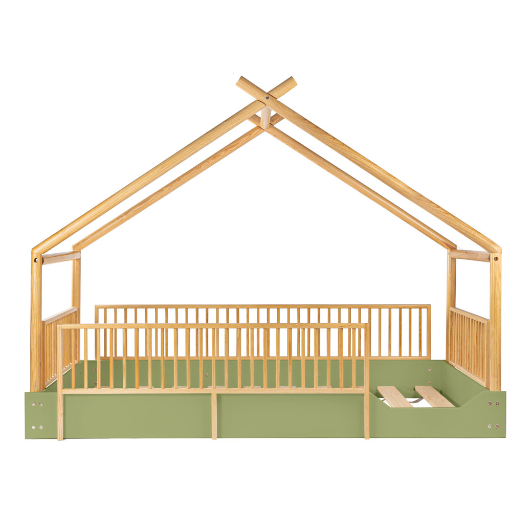  Cama Chalet Montessori Individual con barandales removibles DUDUK