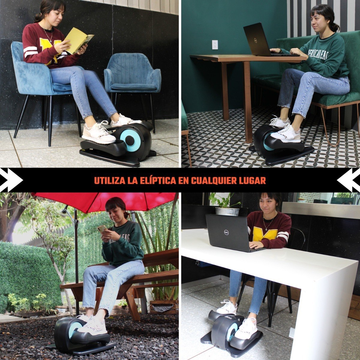 Mini Eliptica Electrica Digital Bajo Escritorio Con Control